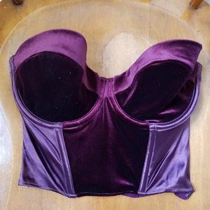 Victoria's Secret Plum Velvet and Satin Bustier